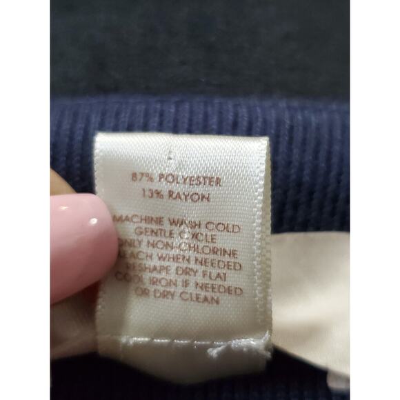 Loft Women's Blue Polyester Long Sleeve Buttons Front Cardigan Size X-Small - Picture 11 of 12